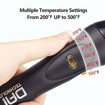 DAN Technology Hot Comb, 500, 60 Min Auto-Off, 7 Temperatures Adjustable Ceramic Hair Straightener Comb, for Black Hair, Professional hot Combs for Natural Black Hair