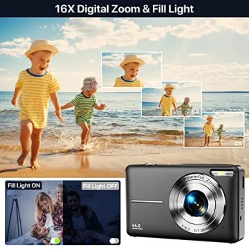 IWEUKJLO Kids Digital Camera 44MP FHD 1080P with 32GB Card
