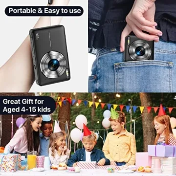 IWEUKJLO Kids Digital Camera 44MP FHD 1080P with 32GB Card