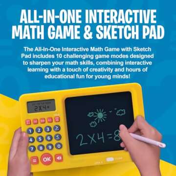 CoolToys Number Genius - Interactive Electronic Math Game with Sketch Pad - Educational Math Learnin...