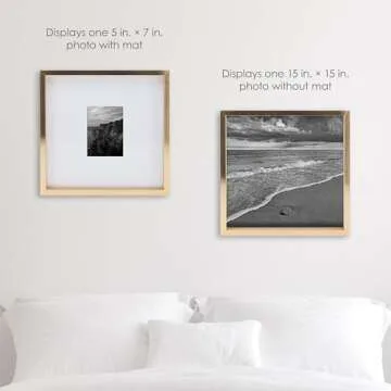 Mikasa 16x16 Gallery Frame in Gold with Beveled Mat