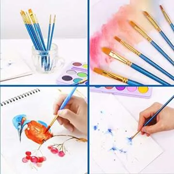 Acrylic Paint Brush Set 60 pcs for All Painting Needs