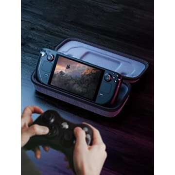 JSAUX Carrying Case Compatible with Steam Deck/Steam Deck OLED, Protective Hard Shell Carry Case Bui...