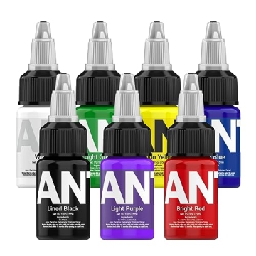 ANTIKE Tattoo Ink Color Set - 7 Vibrant Colors for Artists