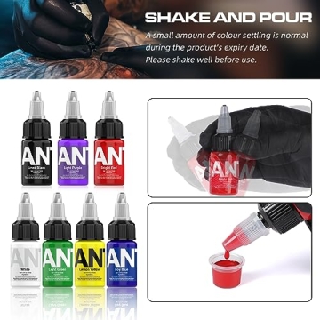 ANTIKE Tattoo Ink Set - 7 Colors for Artists