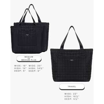 SATIN SAINT Large Quilted Tote Bag for All Occasions - Stylish & Practical