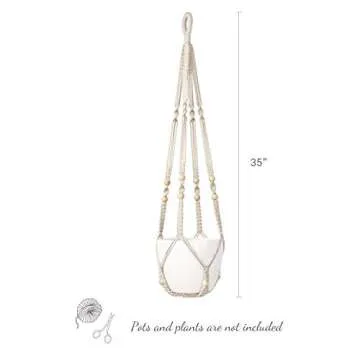 Buy Mkono Macrame Plant Hanger for Indoor and Outdoor Use