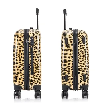 InUSA Cheetah Print 20-Inch Lightweight Spinner Luggage