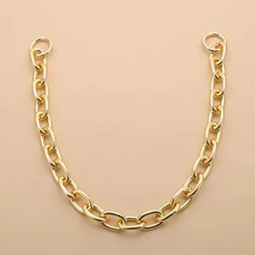 Xerling Gold Chunky Purse Replacement Chains Paper Clip Chain for Handbag Bag Shouder Handle Strap C...