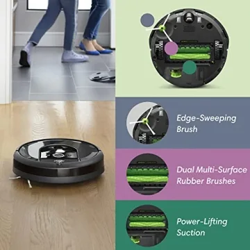 iRobot Roomba i7 (7150) Robot Vacuum- Wi-Fi Connected, Smart Mapping, Works with Alexa, Ideal for Pet Hair, Works with Clean Base