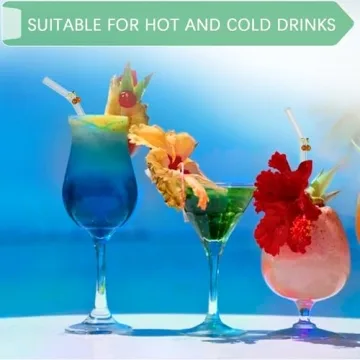 Reusable Cherry Glass Straws - Eco-Friendly & Cute