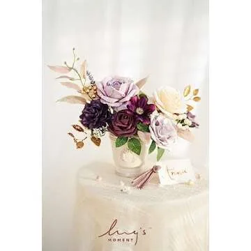 Purple Artificial Foam Flowers for DIY Weddings & Home