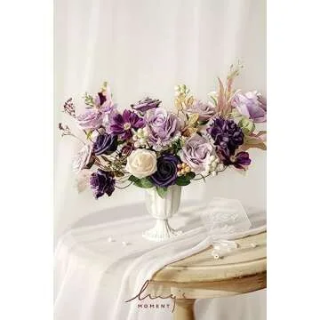 Purple Artificial Foam Flowers for DIY Weddings & Home