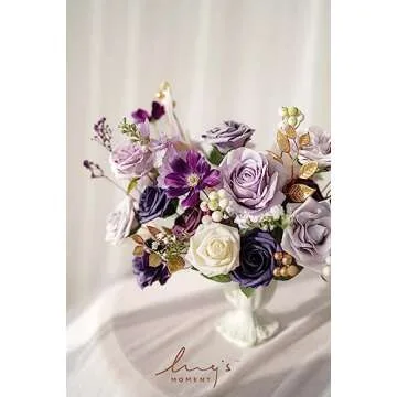 Purple Artificial Foam Flowers for DIY Weddings & Home