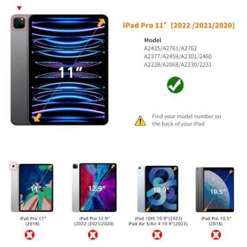 ZtotopCase for New iPad pro 11 inch case 2021/2020, Premium PU Leather Smart Cover with Auto Wake/Sl...