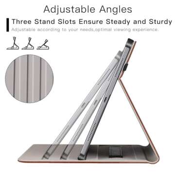 ZtotopCase for New iPad pro 11 inch case 2021/2020, Premium PU Leather Smart Cover with Auto Wake/Sleep and Multiple Viewing Angles, Support 2nd Gen iPad Pencil Wireless Charging, Brown