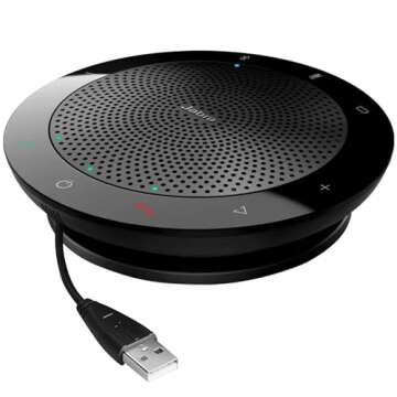 Jabra Speak 510 UC - Portable USB & Bluetooth Conference Speakerphone | Crystal Clear Sound for Meet...