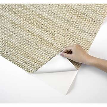 Lillian August Luxe Haven Luxe Weave Peel and Stick Wallpaper (Chamomile)