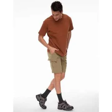 Wespornow Men's-Convertible-Hiking-Pants Quick Dry Lightweight Zip Off Breathable Cargo Pants for Outdoor, Fishing, Safari (Khaki, Medium)