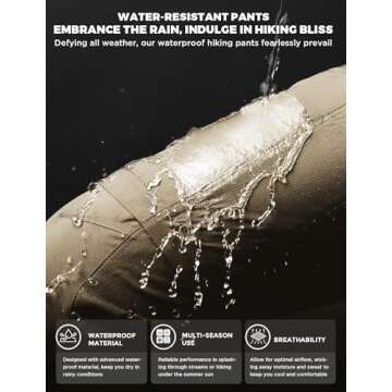 Wespornow Men's-Convertible-Hiking-Pants Quick Dry Lightweight Zip Off Breathable Cargo Pants for Outdoor, Fishing, Safari (Khaki, Medium)