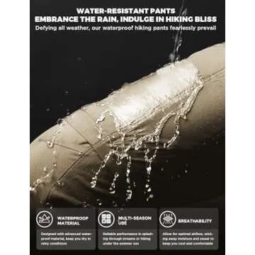 Wespornow Men's-Convertible-Hiking-Pants Quick Dry Lightweight Zip Off Breathable Cargo Pants for Outdoor, Fishing, Safari (Khaki, Medium)