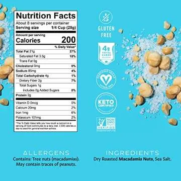 Mauna Loa Premium Roasted Macadamia Nuts, Sea Salt Flavor, 7 Ounce