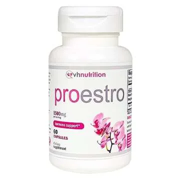 VH Nutrition PROESTRO | Estrogen Support* Supplement for Women | Extra Strength Hormone Balance* for Her | 60 Capsules in Easy to Swallow Pills