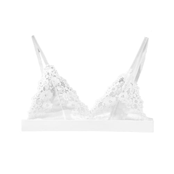 Cotorance Women's No Underwire Lace Unlined Demi Triangle Bralettes