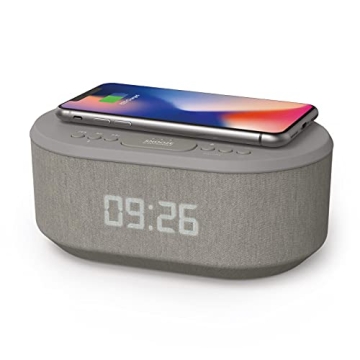 i-box Dawn Alarm Clock Radio - Wireless Charging, FM Radio & Bluetooth Speaker