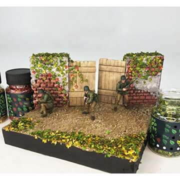 Warmtree Realistic Miniature Leaves Simulation Leaves for DIY Mini Model Railway Fairy Garden Architecture Diorama Scenery Landscape Layout Christmas Thanksgiving Village Accessories, Pack of 4