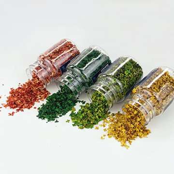 Warmtree Realistic Miniature Leaves Simulation Leaves for DIY Mini Model Railway Fairy Garden Architecture Diorama Scenery Landscape Layout Christmas Thanksgiving Village Accessories, Pack of 4