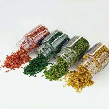 Warmtree Realistic Miniature Leaves Simulation Leaves for DIY Mini Model Railway Fairy Garden Architecture Diorama Scenery Landscape Layout Christmas Thanksgiving Village Accessories, Pack of 4