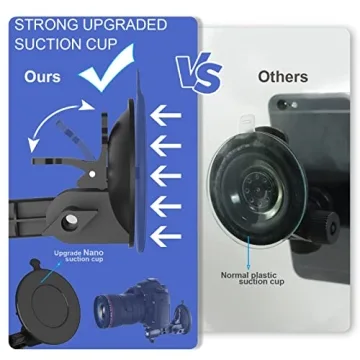 LenTok Suction Cup Phone Holder with Light for Content Creators