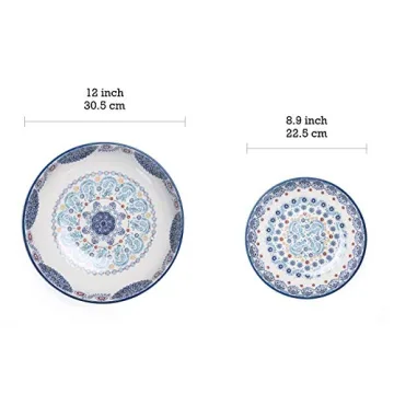 Bico Blue Talavera Ceramic Pasta Bowl Set for Stylish Dining
