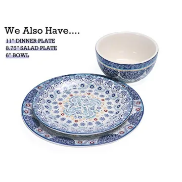 Bico Blue Talavera Ceramic Pasta Bowl Set for Stylish Dining