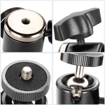 Neewer® Aluminum Alloy 360 Degree Rotating Swivel Mini Ball Head with 1/4" 3/8" Thread Base Mount for DSLR Camera like Canon,Nikon,Sony/Camcorder/iPhone 6s/6/5S/5/4S/4,Gopro HD Hero 1/2/3/3+/4