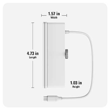 HyperDrive iMac USB Hub Adapter, 6in1 iMac Accessories: HDMI 4K60Hz, USB-C 10Gbps, 2 USB-A 10Gbps, SD UHS-I, MicroSD UHS-I for iMac 2021 24 inch