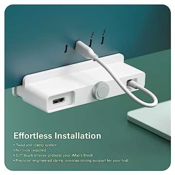 HyperDrive iMac USB Hub Adapter, 6in1 iMac Accessories: HDMI 4K60Hz, USB-C 10Gbps, 2 USB-A 10Gbps, SD UHS-I, MicroSD UHS-I for iMac 2021 24 inch