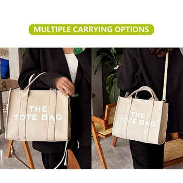 Taiuloo The Tote Bag for Women, Leather Handbag Tote Purse with Zipper, Women's Shoulder Bag Crossbo...