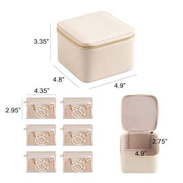 Frebeauty Small Travel Jewelry Box for Organized Luxury