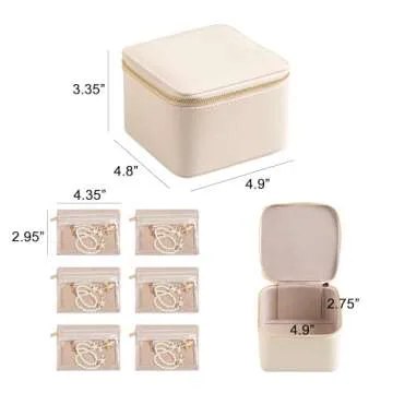 Frebeauty Small Travel Jewelry Box for Organized Luxury