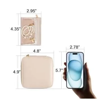 Frebeauty Small Travel Jewelry Box for Organized Luxury