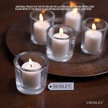 Hosley Bulk Pack of 72 Clean-Burning Votive Candles