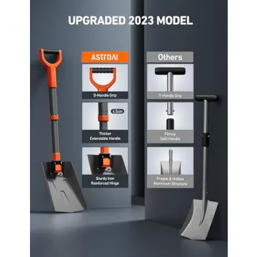 AstroAI 39" Folding Snow Shovel for Cars and Snowmobiles