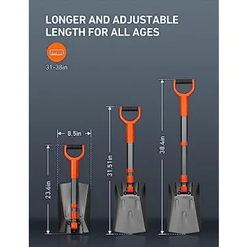 AstroAI 39" Folding Snow Shovel for Cars and Snowmobiles