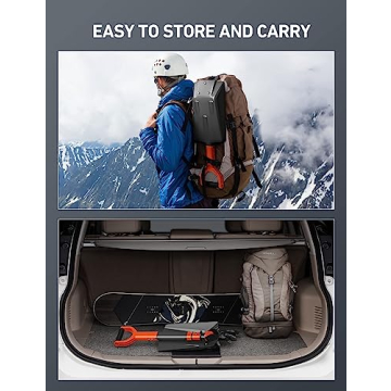 AstroAI 39" Folding Snow Shovel for Cars and Snowmobiles