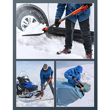 AstroAI 39" Folding Snow Shovel for Cars and Snowmobiles