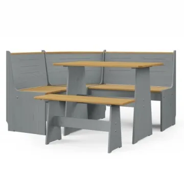 Urban Home Chapman Solid Wood Breakfast Nook for Small Spaces