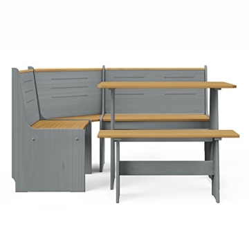 Urban Home Chapman Solid Wood Breakfast Nook for Small Spaces