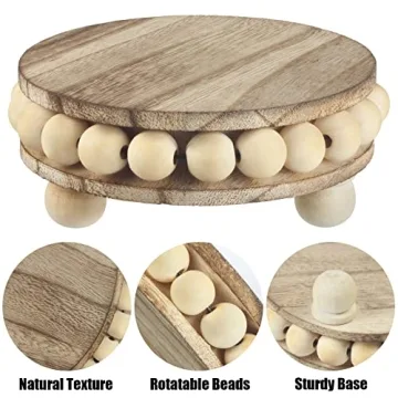 Rustic Wood Riser Stands for Home Farmhouse Decor